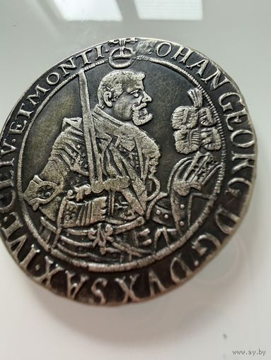 1 талер 1650 г.  Иоганн Георг 1 Саксония. СЕРЕБРО.