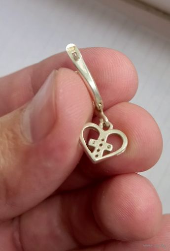 Серьга одиночка.Серебро