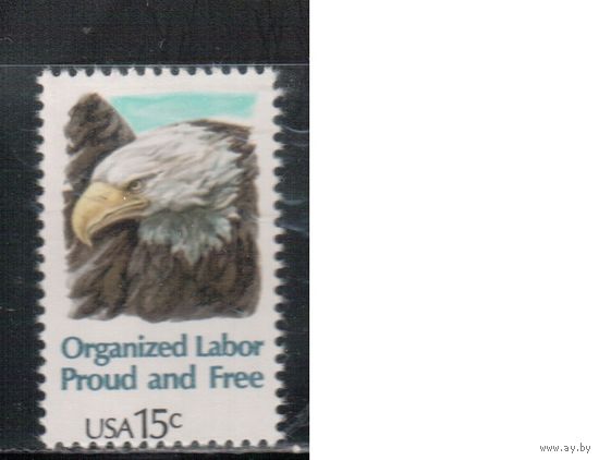 США-1980, (Мих.1438) , * (без клея) , Фауна, Орел(одиночка),