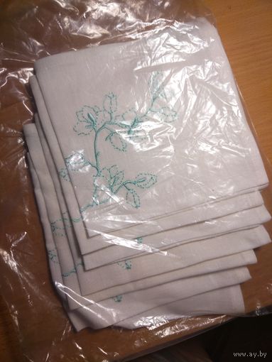 Комплект салфеток ( салфетка 30х30 6штук )лен 100%