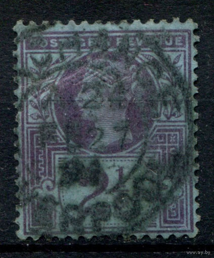 Великобритания - 1887/92г. - королева Виктория, 2 1/2 P - 1 марка - гашёная. Без МЦ!