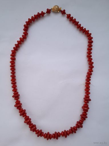 Бусы. Цветное стекло. Красивая застежка. Позолота. 70-е годы,  Чехословакия