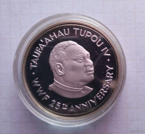 Тонга 2 ранга 1986г Серебро 925г