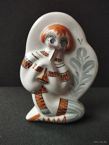 Статуэтка фарфоровая Ясь, Парень с дудочкой. ФФЗ Минск, БССР