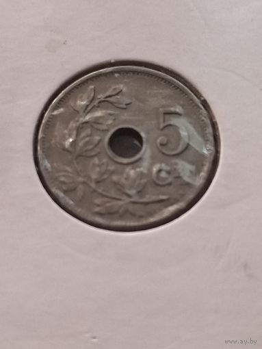 Бельгия. 5 сантимов 1927 г. -  BELGIE