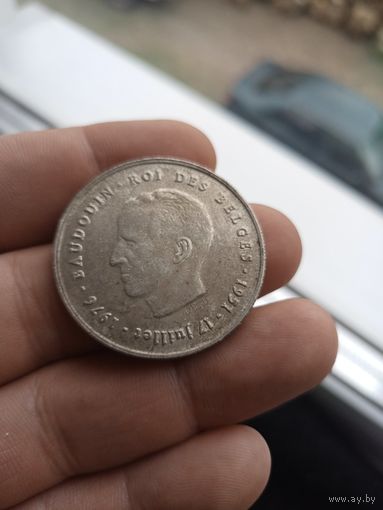 Бельгия 250 франков, 1976 25 лет правлению Короля Бодуэна I