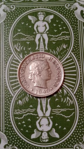 Швейцария 5 раппен 1949