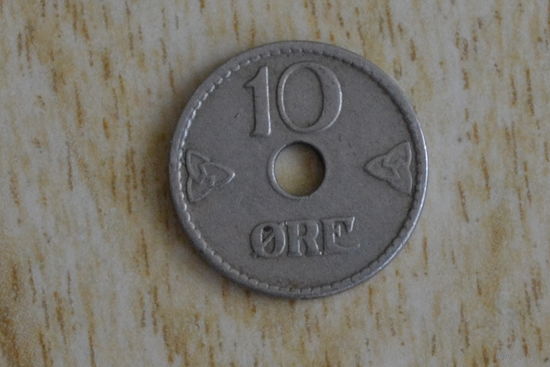 Норвегия 10 эре 1924 с 1 руб