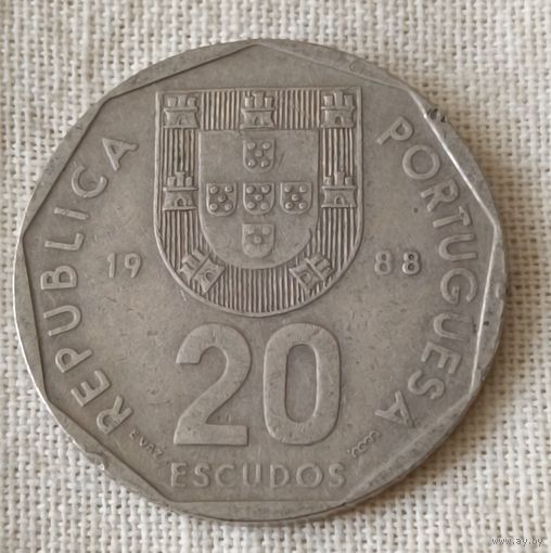 Португалия. 20 эскудо 1988 года.