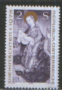 Полная серия из 1 марки 1975г. Австрия "Рождество. Алтарь "Шотландского" монастыря в Вене" MNH