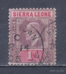 [329] Британские колонии. Сьерра Леоне 1903. Эдуард VII. Гашеная марка.