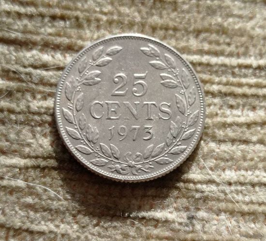 Werty71 Либерия 25 центов 1973