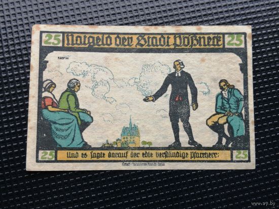 Германия  нотгельд 25 пфенингов 1921  22
