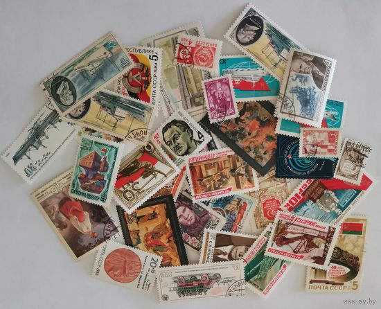 Сборный лот из 35 марок СССР - с 1 рубля