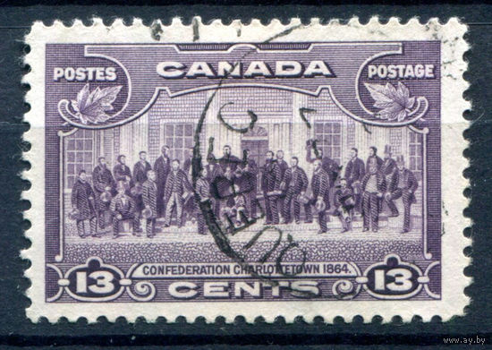 Британские колонии - Канада - 1935г. - конгресс в Шарлоттауне, 13 с - 1 марка - гашёная [Mi 191]. #3-WB-82-A-1