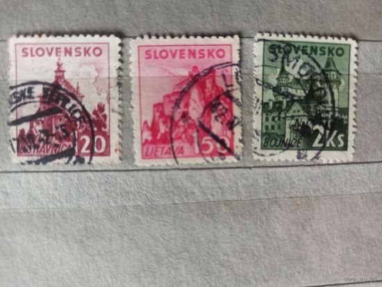 Словакия. 1941. Замки