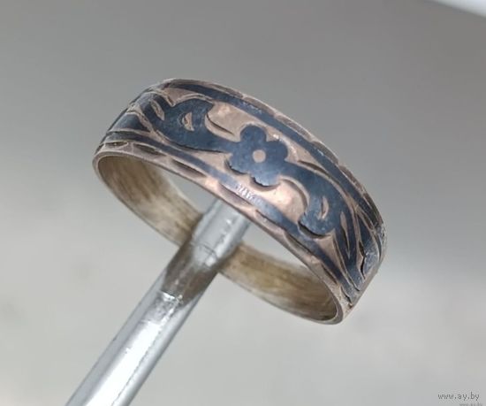 Кольцо. Серебро 875.