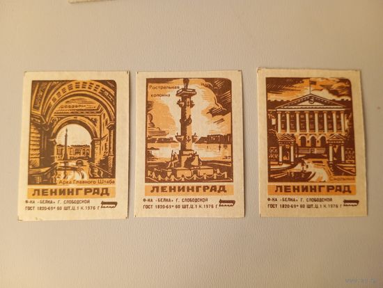 Спичечные этикетки ф.Белка. Ленинград. 1976 год