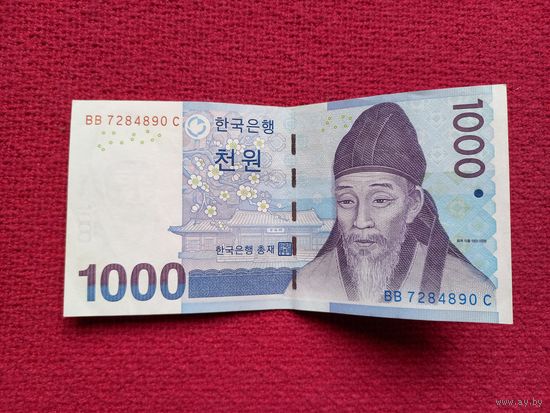 Южная Корея. 1000 вон 2007 г.