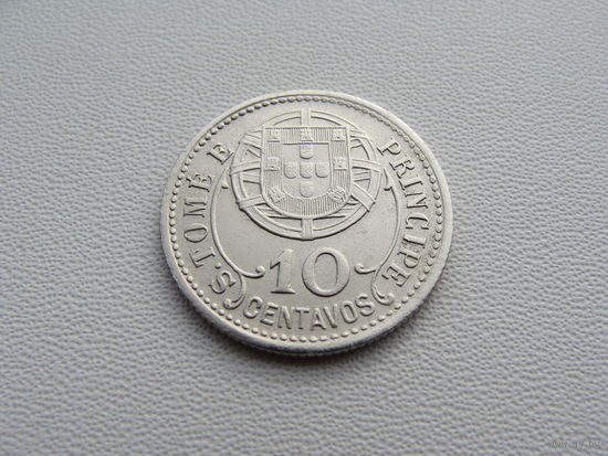 Сан-Томе и Принсипи. 10 Сентаво 1929 год KM#2  Нечастая!!!  Тираж: 500.000 шт