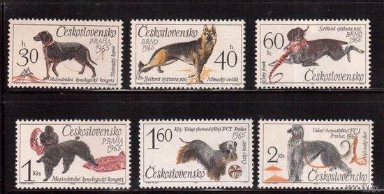 Чехословакия-1965,(Мих.1542-1547) , ** , Фауна, Собаки