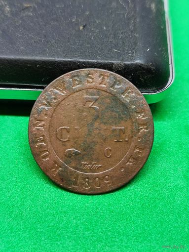 3 сантимо, Вестфалия 1809, Наполеон
