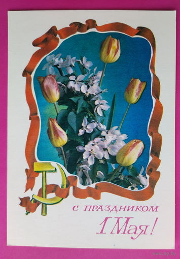 1 мая! Подписанная. 1976 года. Оксман. Костенко. 1572.