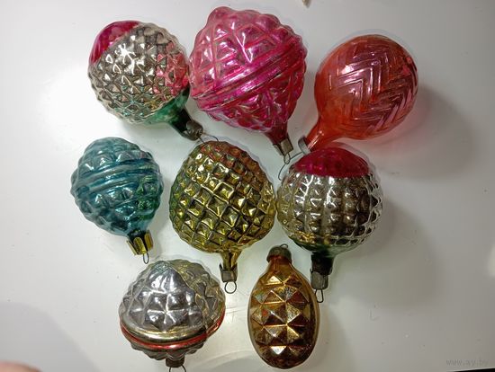 Ёлочные игрушки - Фонарики , СССР .