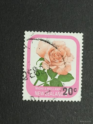 Новая Зеландия 1980. Садовые розы. Надпечатка