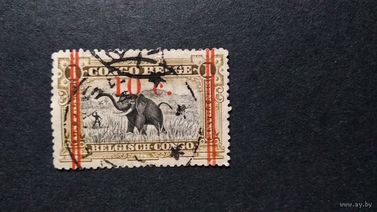 Бельгийское Конго\271с\ 1922 Слон. надпечатка