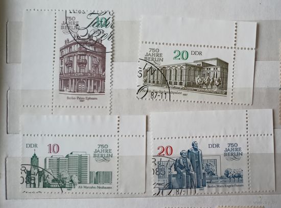 ГДР 1987 750 лет Берлину 3071-3074