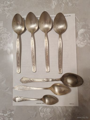 ЛОЖКИ МЕЛЬХИОРОВЫЕ НЕ ЧИЩЕНЫ