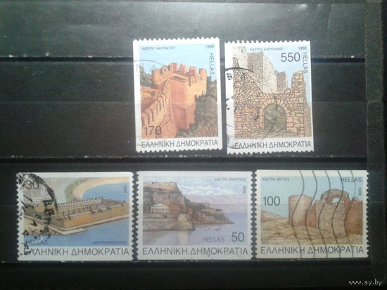 Греция 1998 Стандарт, замки 5 марок Михель-5,0 евро гаш