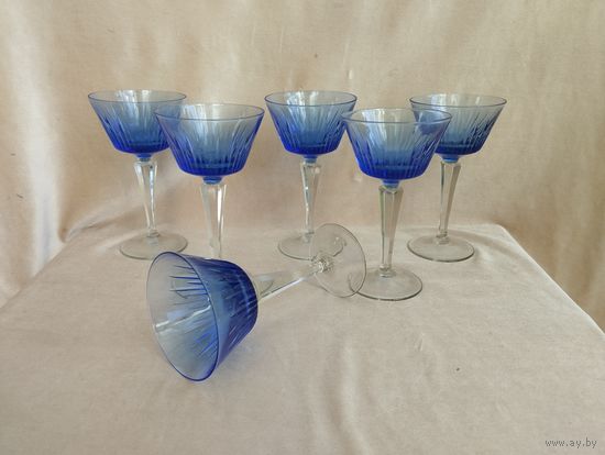 Бокалы (набор 6 шт) хрустальные, объем 150 мл. Германия