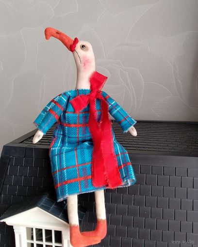 Чайка примитивная куколка ручной работы ростик 29см сидит самостоятельно на фото 2 показан вид сзади