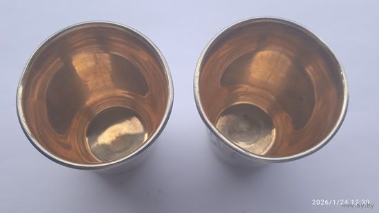 Рюмки, стопки. Серебро, 875. С рубля.