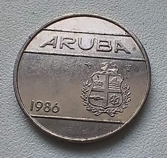 Аруба 25 центов, 1986. 5-6-21