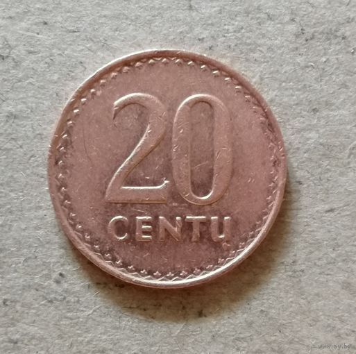 Литва 2 Республика 20 сантим 1991 г., KM# 89 ю