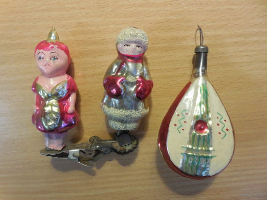 Старые ёлочные игрушки СССР.