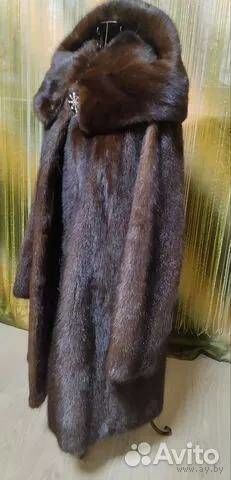 ГРЕЦИЯ. ШУБА НОРКОВАЯ С КАПЮШОНОМ. "WEIJIASI".