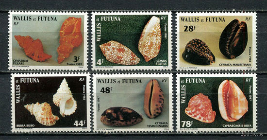 Французская заморская территория - Уоллис и Футуна - 1987 - Ракушки - [Mi. 530-535] - полная серия - 6 марок. MNH.  (Лот 38JM)-TG2P11