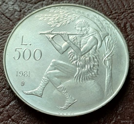 Сан-Марино 500 лир, 1981 2000 лет со дня смерти Вергилия, Буколики - игра на флейте ( 1-11-3 )