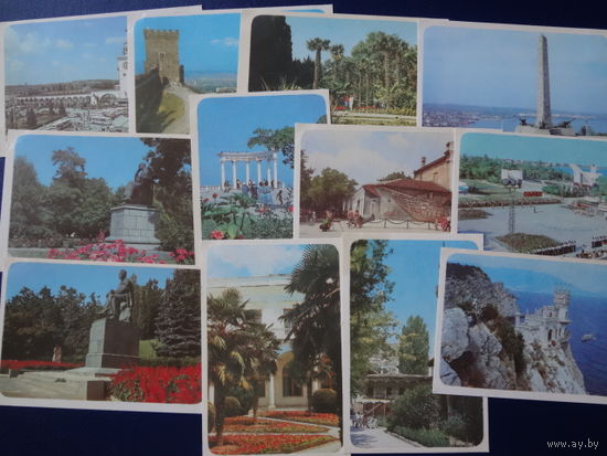 Комплект календариков 1990 г.  Города Крыма.