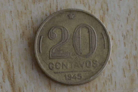 Бразилия 20 сентаво 1945