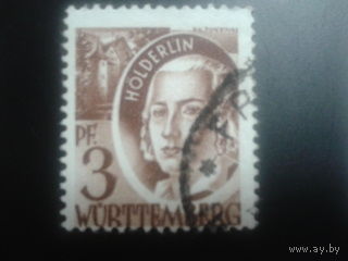 Германия 1947 Вюртемберг фр. зона поэт