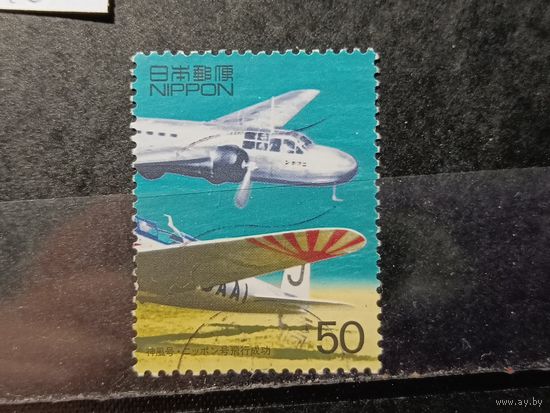 Япония, 2000. Самолет. Mi-1,6 евро гаш.
