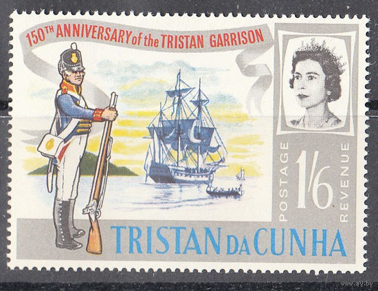 Тристан-да-Кунья 1966 **  Корабль марка из серии Британские колонии
