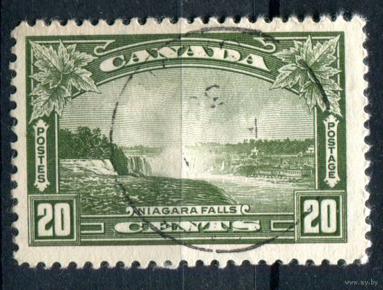 Британские колонии - Канада - 1935г. - Ниагарский водопад, 20 с - 1 марка - гашёная [Mi 192]. #3-WB-82-A-2