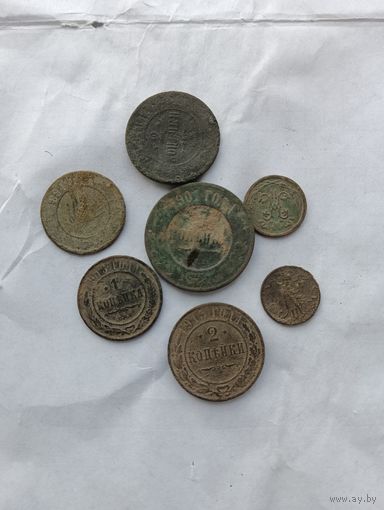 Кучка монет царской России