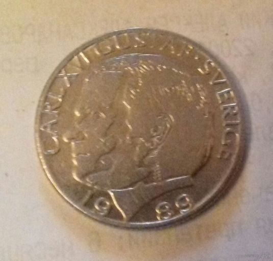 1 крона, Швеция 1989 г.